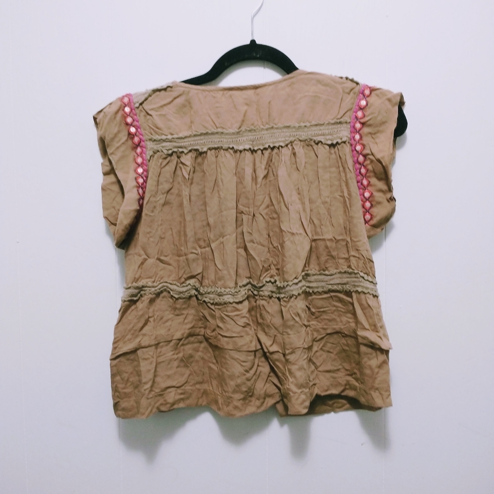 Blanc London boho embroidered shell top - Picture 3 of 8